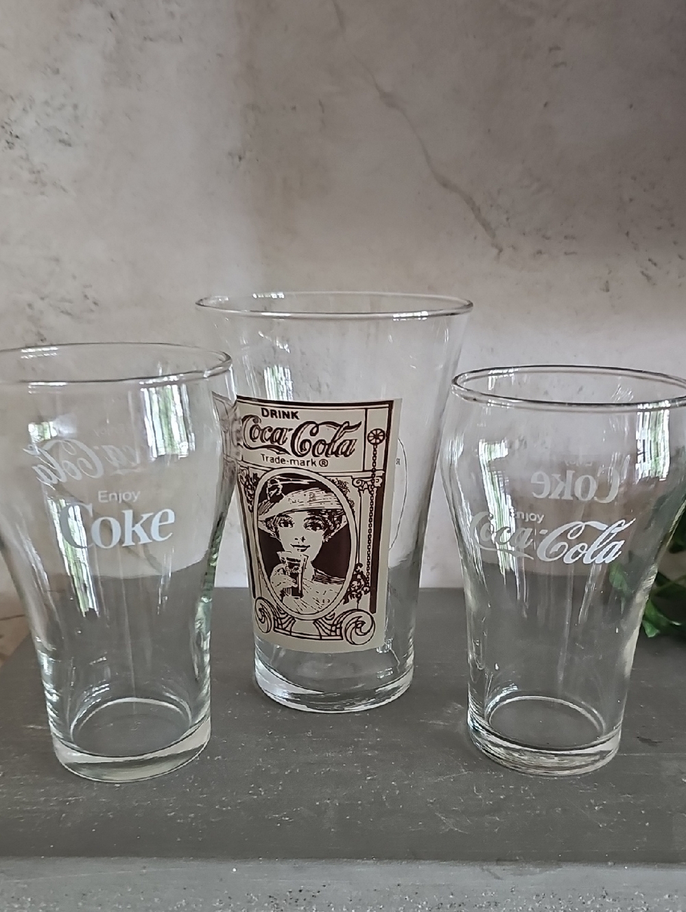 Coca-Cola Vintage Drinking Glass Tumbler Bundle of Qty 3 NWOT